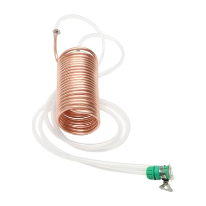 Copper Immersion Wort Chiller Coil Homebrew For Beer Brewing Garden Hose Fitting Gold 7.87 * 3.94 In For Cooling Beer Or Malt Cooling Water Source