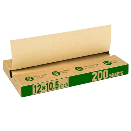 EcoDispose Precut POP UP Deli Paper Sheet Pack of 200, Interfolded Heavy Paper for Food Wrap and Serving (12" x 10-1/2", Kraft） - color: Kraft, size: 12“x10.5”inch