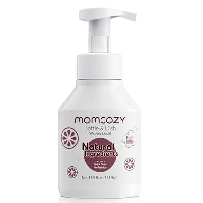 Momcozy Bottle Brush Cleaning Fluid, Powerful Cleaning with Natural Foam, Suitable for Momcozy Press Foaming Clean Bottle Brush Set, 11.9 Ounces