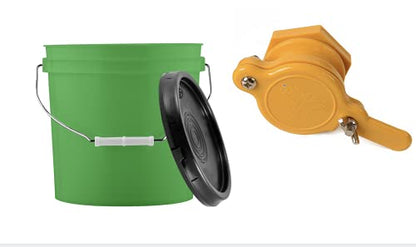 House Naturals 2 Gallon Plastic Honey Food Grade Bucket with Honey Gate for Beekeeping and Lid BPA Free, Made in USA