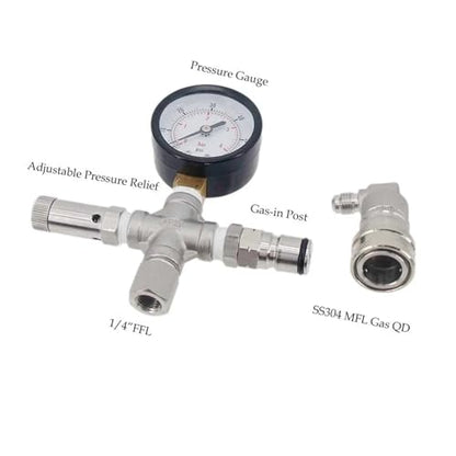 Brewing Equipment Conical to Corny Keg Pressure Transfer Ball Lock Kit Oxygen Free Closed Pressure Transferring Beer from Fermenter to a Cory Keg Brewing Equipment