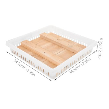 Homoyoyo Cheese Maker Mold and Press Tool for DIY Cheesemaking and Tofu Making, Featuring Precise Pressing with Wood and Plastic Construction, for Small Kitchens and Soft Cheese Molds