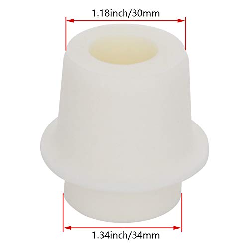 Othmro 2Pcs Drilled Rubber Stopper with Airlock, White Drilled Bungs Stopper with 1.18"-1.34" Hole for Fermentation Use, Homebrewing Beer Kombucha Airlock Stopper