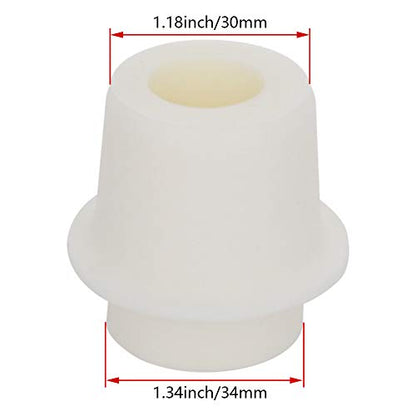 Othmro 2Pcs Drilled Rubber Stopper with Airlock, White Drilled Bungs Stopper with 1.18"-1.34" Hole for Fermentation Use, Homebrewing Beer Kombucha Airlock Stopper