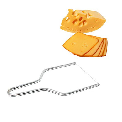 Honbay 2PCS Stainless Steel Butter Cheese Wire Cutters Slicers Knives for Kitchen (large) - size: large