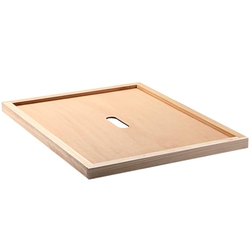 DoubleFill 10 Frame Beehive Inner Cover for Hive Box Cover with Feeding Hole Bee Hive Wooden Insulation Ventilation Inner Cover Inside Cover for Beekeeping Tool