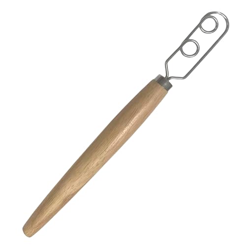 Sourdough Starter Stirring Hook and Danish Dough Whisk | Small Size to Fit in Jars | Improve the Mixing Standard Of Your Starter For Better Baking Results | New England Sourdough Starter Co. - size: 13 inches