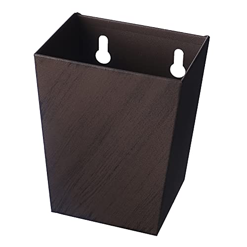 Juimok Retro Narrow Beer Bottle Cap Catcher Wall Mounted Dark Brown Stainless Steel Bottle Top Bucket Narrow - color: Dark Brown