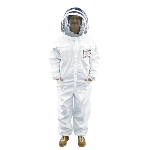 Mann Lake Weathertek Honey Maker Suit with Veil, 100% Waterproof, Durable and Breathable, Rainproof and Weather-Resistant Beekeeping Protective Gear for Professional and Hobbyist Beekeepers, Small - size: Small