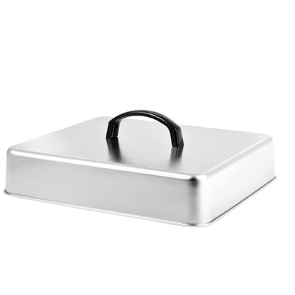 Rectangular Basting Cover, Stainless Steel Grill Cover Lid for Outdoor Cooking, 13"(L) x 11.2"(W) x 2.5"(H), Cheese Melting Dome, Keeps Cooked Food Warm, 1 Pack
