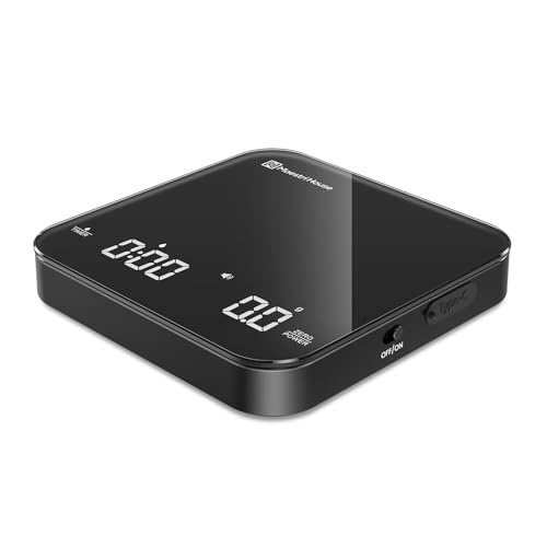 Maestri House S2 Espresso Coffee Scale with Timer, USB-C Rechargeable 2kg/0.1g Precision Shot Scale, Digital Scale for Espresso Brewing(Black) - color: Black
