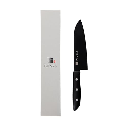 SASUGA Lightweigth Japanese Santoku Chef’s Knife 170mm – Made in Japan | Molybdenum-Vanadium Stainless Steel | Razor-Sharp, Rust-Resistant Blade for Meat, Fish & Vegetables - color: Santoku