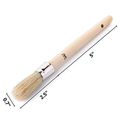 Mr. Pen- Chalk Paint Brush, 0.7 Inch Round Wax Brush for Furniture | Chalk Paint Brushes - size: 0.7 Inch