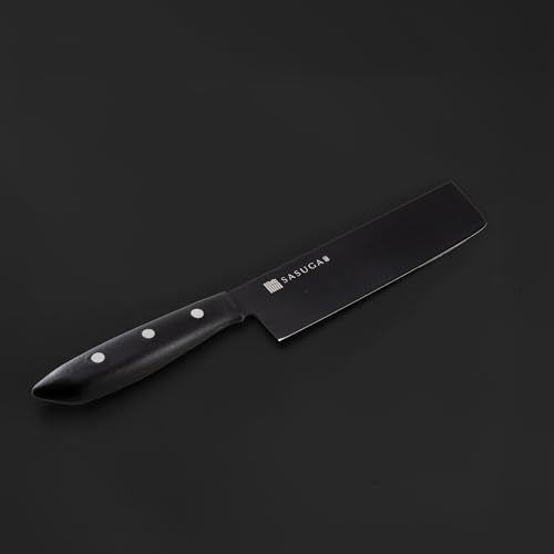 SASUGA Lightweigth Japanese Nakiri Vegetable Knife 165 mm – Made in Japan | Molybdenum-Vanadium Stainless Steel | Flat Blade for Precise Vegetable Cutting - color: Nakiri