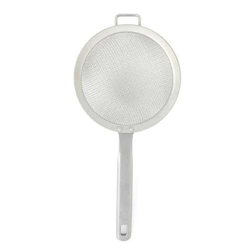 Calphalon Prime 5-Inch Stainless Steel Hand Strainer, Fine Mesh Kitchen Sieve for Draining, Rinsing, Sifting Flour, Straining Tea, Pasta & Food Prep - color: Stainless Steel (Prime - Strainer)