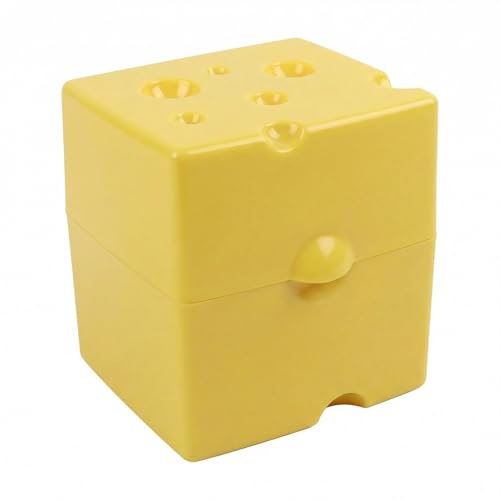 Cheese Storage Container Yellow Refrigerator Box with Lid for Butter Snacks and Food Organization - color: yellow
