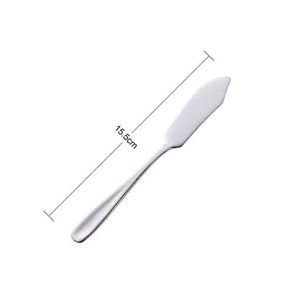 Stainless Steel 18/10 Cheese Desert Knives, Set of 4, Baikai Breakfast Butter Knife, Slicer Sandwich Spreader (Silver) - color: Silver
