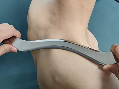 Muscle Scraper Stainless Steel Gua Sha Scraping Massage Tool,IASTM Tools, Great Soft Tissue Physical Therapy 14 Inch Long（Double Edge） - style: GYX COELE-01