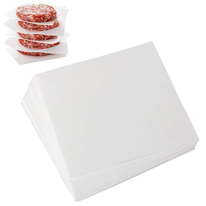 Square Patty Paper 4x4 Inch, Set of 300, Non Stick Patty Paper Sheets for Burger Press, Patty Serperate and Cake Baking,Freezing and Caramel Candy Wrappers - size: 4inch