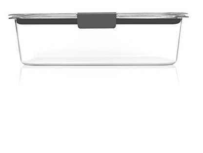 Rubbermaid Brilliance Large Food Storage Container, 9.6 Cup, BPA-Free, Leak-Proof, Clear - size: 9.6 cup
