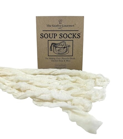 Krafty Gourmet Soup Socks, 10 pack,Cotton mesh Bags for Making Clear Flavorful Broth and Soups - size: 1 Count (Pack of 10)