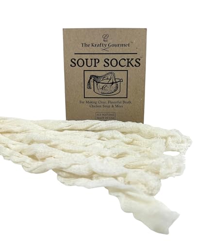 Krafty Gourmet Soup Socks, 3 pack,Cotton mesh Bags for Making Clear Flavorful Broth and Soups - size: 1 Count (Pack of 3)