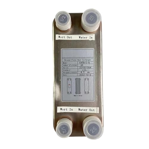 Female Thread Plate Wort Chiller Version 60 Plates Plate Heat Exchanger Water Wort Chiller Cooler 304 Stainless Steel