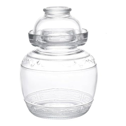 Fermentation Jar, 2.5L Pickle Jar with Water Seal Glass Lid | Food Grade, Clear Glass, Fermentation Kit Fermenter Starter for Making Pickles, Kimchi, Sauerkraut, Kombucha - size: 2.5 l Water Seal