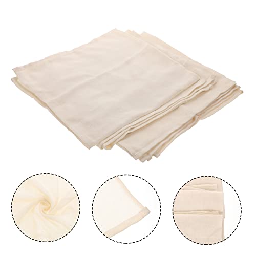 4Pcs Cotton Muslin Filter Cloth White Reusable Straining Fabric for Cooking Tofu Draining Nut Milk and Crafting Healthy and Sanitary No Fluorescent Agents