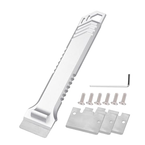 Universal 3D Printer Scraper Tool Kit with 3 Replaceable SK5 Steel Blades, for Bambu Lab X1 P1 Creality 3D Printer bulid Plate, Anodized Aluminum Handle, Quick-Change Design for Easy Model Removal