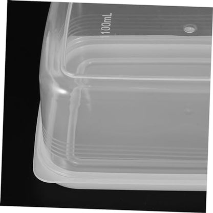 Cabilock Refrigerator Cheese Preservation Box with Lid Transparent Food Storage Container for Kitchen Bread Fruit Snack Airtight Fresh Keeping Case Compact Space Saving Design Reusable for