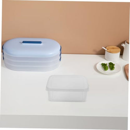 SOLUSTRE Crisper Box Airtight Bread Container Box Lid for Office Lunches Outdoor Picnics - color: Multi
