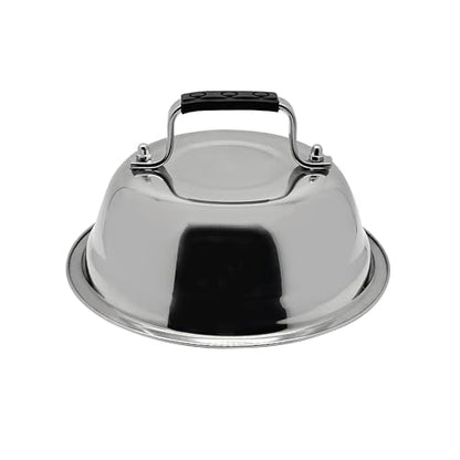 Outset Burger Cheese Melting Dome for Grill, Griddle, and Stovetop, Stainless Steel - size: 6.5" Melting Dome