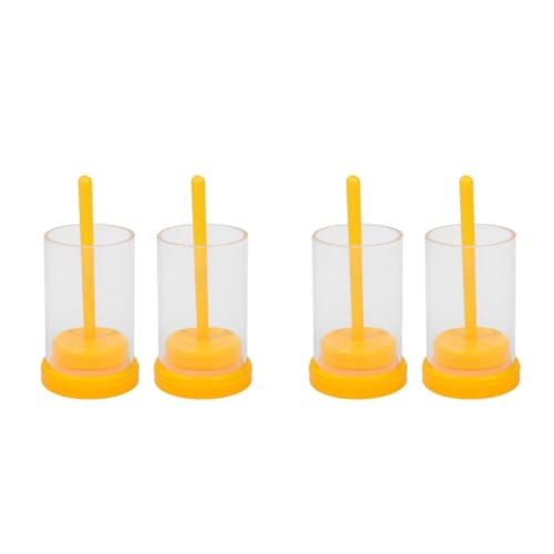 Totority 4sets Professional Bee Marking Bottles of Beekeeping Tools for Easy Queen Identification and Hive Inspection and Marker Bottles