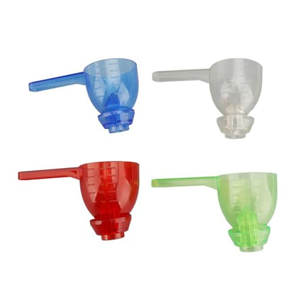 Measuring Spoon 4pcs Spill Proof Leakproof Funnel Spoon, Convenient Portable Convenient Portable Measuring Spoon Leaky Single Measuring Spoon for Kitchen Milk Coffee Protein Powder