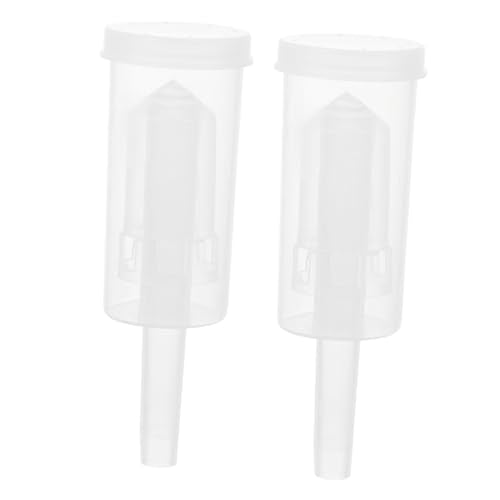 2Pcs Transparent Plastic Brewed Wine Exhaust Valves Three Piece Check Valves for Efficient Air Locking Wine and Preservation Supplies