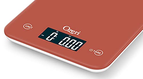 Ozeri Touch Professional Digital Kitchen Scale (12 lbs Edition) in Tempered Glass - color: Burnt Ochre
