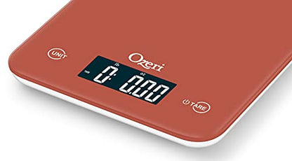 Ozeri Touch Professional Digital Kitchen Scale (12 lbs Edition) in Tempered Glass - color: Burnt Ochre