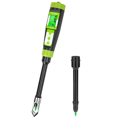 YINMIK Digital Soil pH Meter for Gardeners, Soil Direct pH Tester for Plant Care, Measure pH of Solution Potting Soil Growing Media,Great for Indoor,Greenhouse,Outdoor,Garden, Lawn, Farming, Yard Use - style: Soil pH Meter with Extra Probe