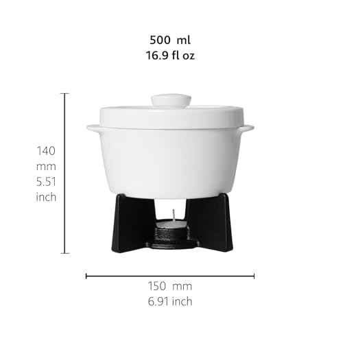 BOSKA Cheese Baker - Brie Baker with Lid - Queso Warmer for Brie Cheese Bites - Tea Light Candle Keep Anything You Make Warm - Handy Size & Microwave-safe - size: 500 ml
