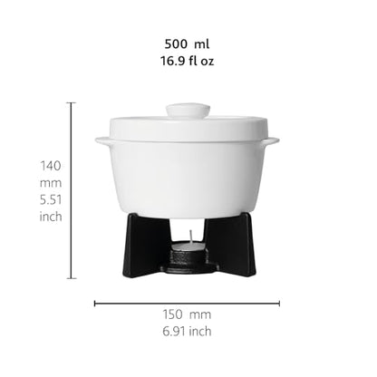 BOSKA Cheese Baker - Brie Baker with Lid - Queso Warmer for Brie Cheese Bites - Tea Light Candle Keep Anything You Make Warm - Handy Size & Microwave-safe - size: 500 ml