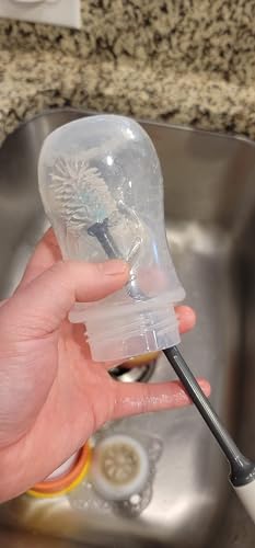 Iconikal 2-Pack Silicone Bottle Brush 12-Inch Gray - Flexible Non-Scratch Cleaner for Water Bottles, Tumblers, Shakers