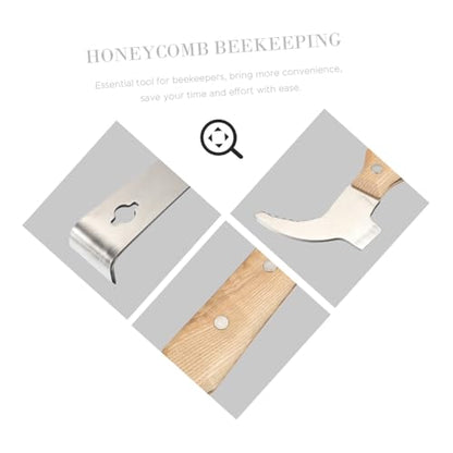 LIOOBO Beehive Frame Scraping Cleaner Beekeeping Suit Tool Hive Lifter Stainless Steel Pig Tail Knife Quick Safe Cleaning