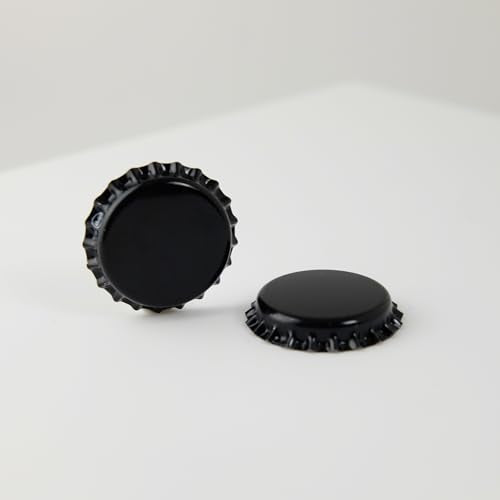 FastRack 288 Oxygen Absorbing Beer Bottle Caps | 26mm Pry-Off Black Standard Homebrew Bottle Tops for Glass Bottles | PVC-Free Beer Crown Caps for Bottling - color: Black