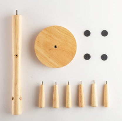 Happyupcity Wooden Mug Holder Tree Mug Rack with 6 Hooks Coffee Cup Holder Stand for Counter(Natural)