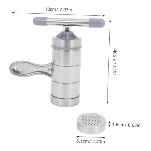6pcs Manual Honey Extractor and Pasta Machine Set Pressing Force Includes Stainless Steel Honey Presser and Spaghetti Maker Molds for Home Use
