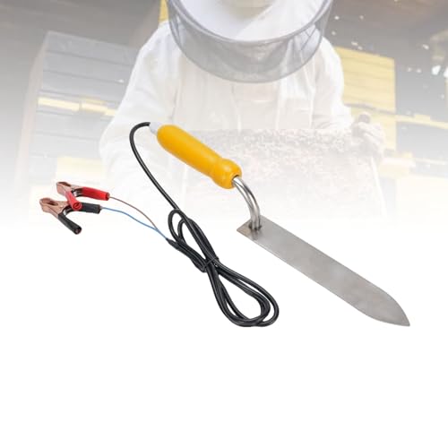 Fdit Stainless Steel Electric Honey Cutter, Adjustable Electric Honey Uncapping Knife for Beekeeper, Wax Scraper Uncapping Cutter Tool