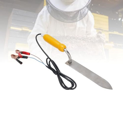 Fdit Stainless Steel Electric Honey Cutter, Adjustable Electric Honey Uncapping Knife for Beekeeper, Wax Scraper Uncapping Cutter Tool
