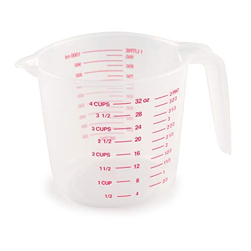 Norpro 4-Cup Capacity Plastic Measuring Cup, Multicolor - size: 4 cup (Pack of 1)
