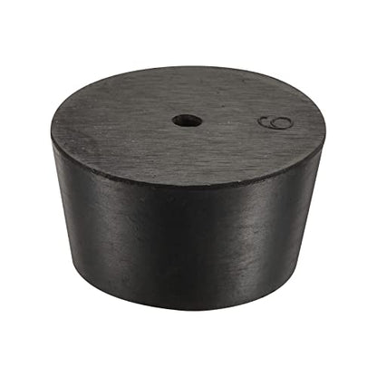 MECCANIXITY Rubber Tapered Plug 37mm to 45mm with Hole Test Tubes Bungs Stopper Black for Lab Home - size: 37mm - 45mm